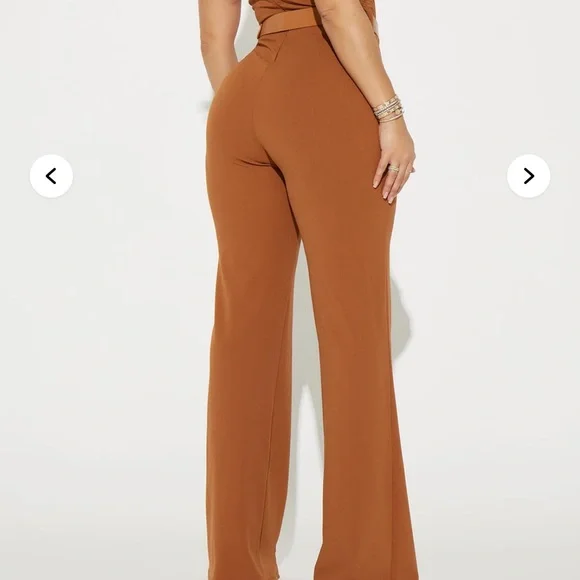 Fashion Nova Elegant Tan Women's Jumpsuit Size 2x - Picture 4 of 9